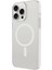 Apple iPhone 15 Pro Max Kılıf Kamera Çıkıntılı Magsafe Şarj Destekli Buzlu Transparan Sert Kapak (C-Pro) 3