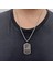 Karbon Fiber Siyah Dogtag Asker Künyesi Çelik Erkek Kolye EU49 2