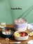 Portable Lunch Box Iki Katlı Paslanmaz Çelik Kolay Kilitlenir Sefer Tası – 1200 ml 5