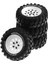 4 Adet 93MM Metal 1.9 Inç Beadlock Jant Lastik Lastik Seti 1/10 Rc Paletli Araba, 10 Delik 12MM Adaptör, Beyaz (Yurt Dışından) 1