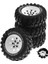 93MM Metal 1.9 Inç Beadlock Jant Lastik Lastik Seti 1/10 Rc Paletli Araba, Üçgen Delik 12MM Adaptör, Beyaz (Yurt Dışından) 2