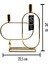 Ikili Gold Dekoratif Mumluk Şamdan Hediyelik Dekorasyon Metal Paslanmaz Dolu Demir 28 cm Mahzen 5