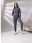 Pamcott Kadın Simli Oversize Kadın Bisiklet Yaka Crop Üst ve Jogger Alt Eşofman Takımı PAM1001 1