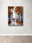 Kırmızı Şemsiyeli Kadın Kanvas Tablo Minimalist, Dekoratif, Soyut, Modern 2
