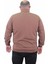 Mocgrande Büyük Beden Basic Mevsimlik Fermuarlı Sweatshirt 22750 Taba 3