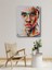 Soyut Afrikalı Kadın Art Kanvas Tablo Dekoratif Modern Soyut Minimalist Illüstrasyon 2