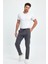 TheSeason Erkek Gri Keten Lastikli Bel Likralı Slim Fit Rahat Kesim Jogger Pantolon 4