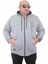 Mocgrande Fermuarlı Kapuşonlu Büyük Beden Sweat Adventure 23220 Grı Melanj 1