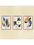 3'lü Ahşap Lamine Çerçeveli Mdf Tablo Henri Matisse Çiçekler 2