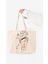 "floral Bust" Canvas Tote Omuz ve Plaj Çantası 2