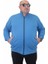 Büyük Beden Basic Mevsimlik Fermuarlı Sweatshirt 22750 Saks 1
