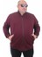 Büyük Beden Basic Mevsimlik Fermuarlı Sweatshirt 22750 Murdum 1