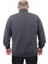 Büyük Beden Basic Mevsimlik Fermuarlı Sweatshirt 22750 Antrasıt 4