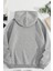 Gri The 1997 Baskılı Oversize Kapüşonlu Sweatshirt 2