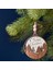 Happy Christmas Yazılı Iskandinav Tarzı Yılbaşı Ağacı Süsü: Ay, Yıldız ve Çam Ağacı Desenli Özel Tasarım Süs 3