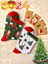 Sky Socks 2'li Yılbaşı Ağaç Noel Baba Christmas Desenli Hediyelik Kartlı Set  Pamuklu Tenis Kolej Çorap 1