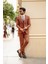 Balkan Slim Fit Kahve Takım Elbise 2