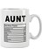 Aunt Nutrition Facts Teyze Hala Hediye Baskılı Kupa Bardak 1
