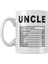 Uncle Nutrition Facts Dayı Amca Hediye Baskılı Kupa Bardak 1