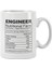 Engineer Nutrition Facts Mühendis Hediye Baskılı Kupa Bardak 1