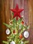 20 cm Kırmızı Simli Işıltılı Noel Christmas Yılbaşı Ağaç Konsept Süsleme Tepe Yıldızı 4