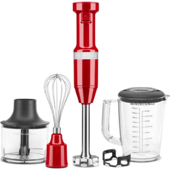 Kitchenaid 180 W Güçlü El Blenderi 5KHBV83EER 1 lt Kapasite Aksesuarlı Empire Red Renkli