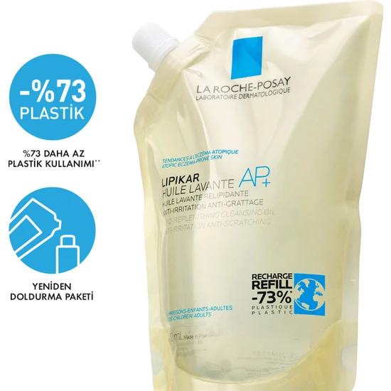 La Roche-Posay Lipikar AP+ Vücut Yıkama Yağ ,Yeniden Dolum Paketi 400 ML