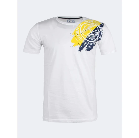 Fenerbahçe Erkek Trıbun Omuz Baskılı Logo Tshırt