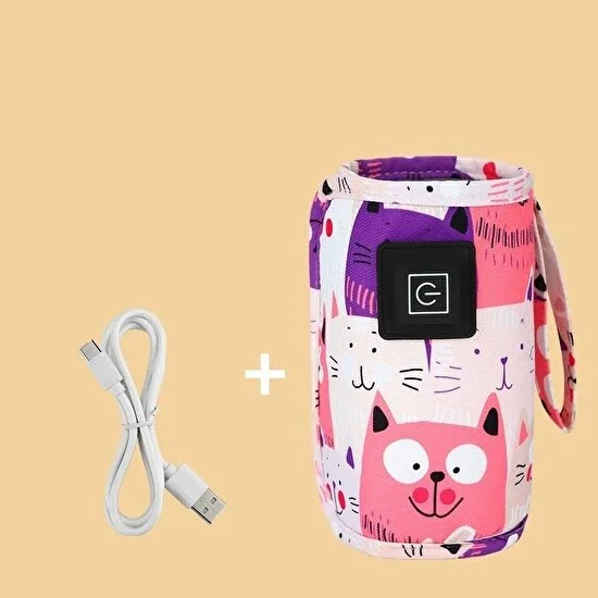 Zigver USB Biberon Süt Su Isıtıcı Seyahat Arabası Yalıtımlı Çanta Bebek Biberon Isıtıcı Yenidoğan Bebek Taşınabilir Şişe Besleme Isıtıcıları