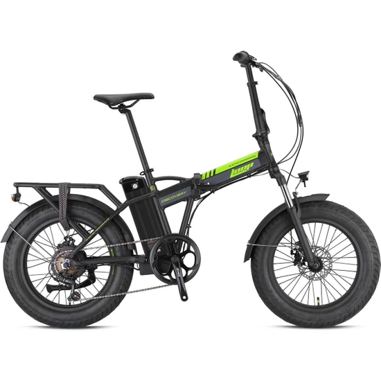 Dıscovery - 20 - Katlanır ( Fat Bike) - 7 Vites - Elektrikli - Mat Siyah-Neon Sarı/füme