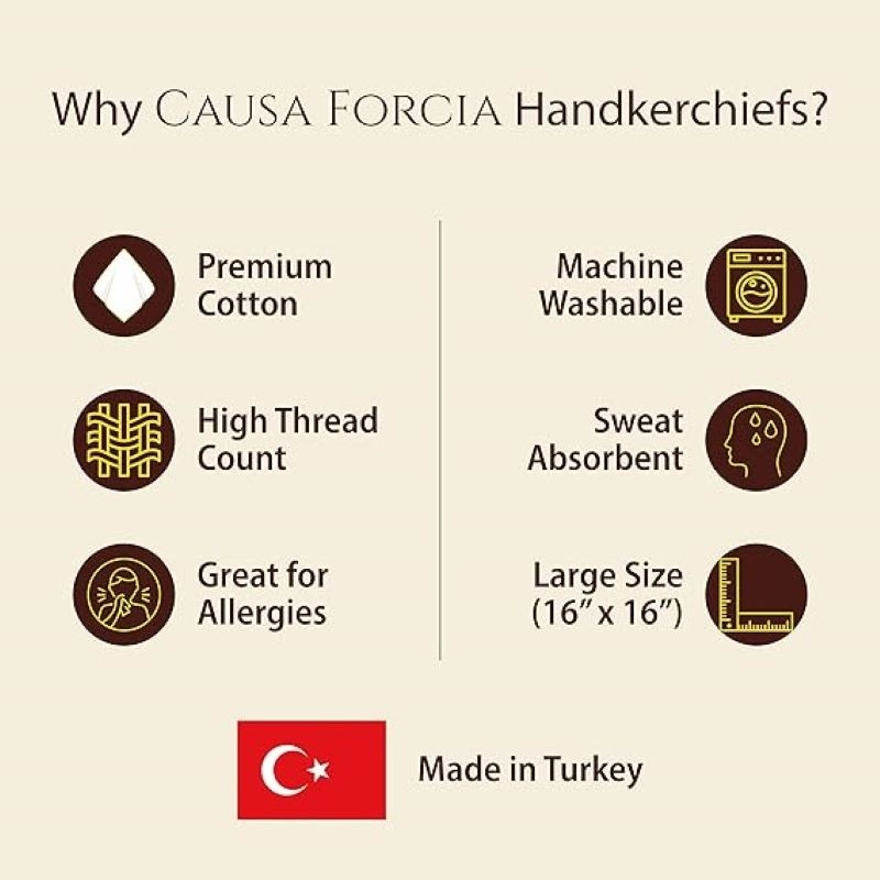 Causa Forcia Mmxx Pamuk Mendil Erkek Kalın Yumuşak 12'li Paket görsel 4
