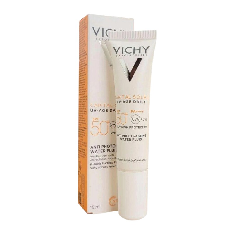 Vichy Capital Soleil UV Age Daily Krem SPF 50 Yağlı Ciltler İçin 50 ml Renksiz Koruma
