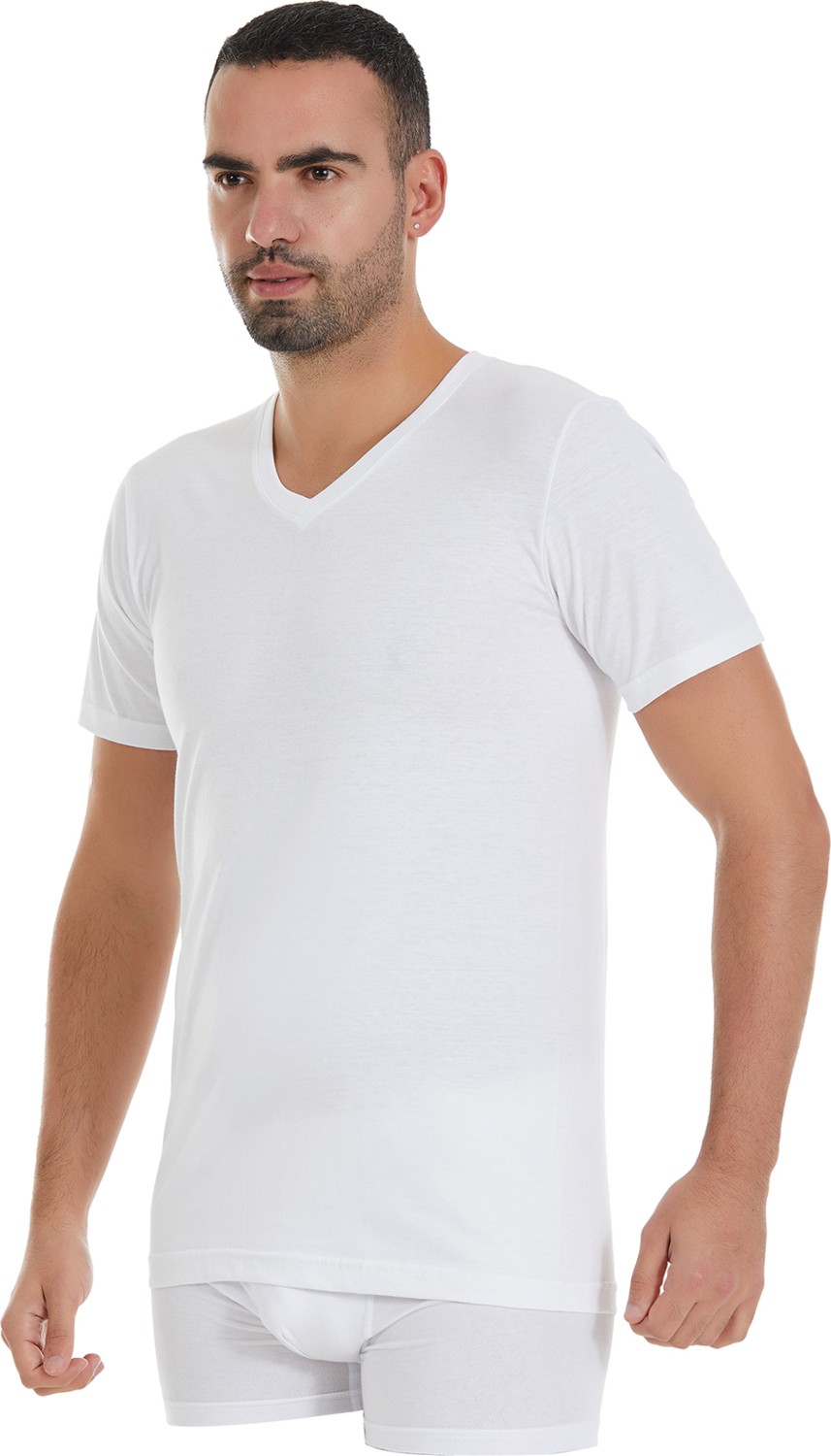 Yıldız Çamaşır Yıldız 3'lü Erkek Süprem Penye V Yaka T-Shirt Q23 görsel 2