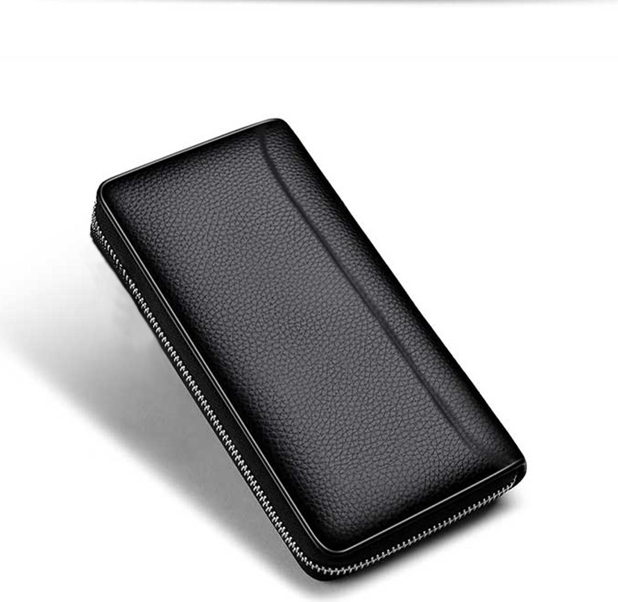 Septwolves Premium Siyah Deri Erkek Kartlık Cüzdan Fermuarlı Büyük Boy Hediye Seçeneği görsel 3