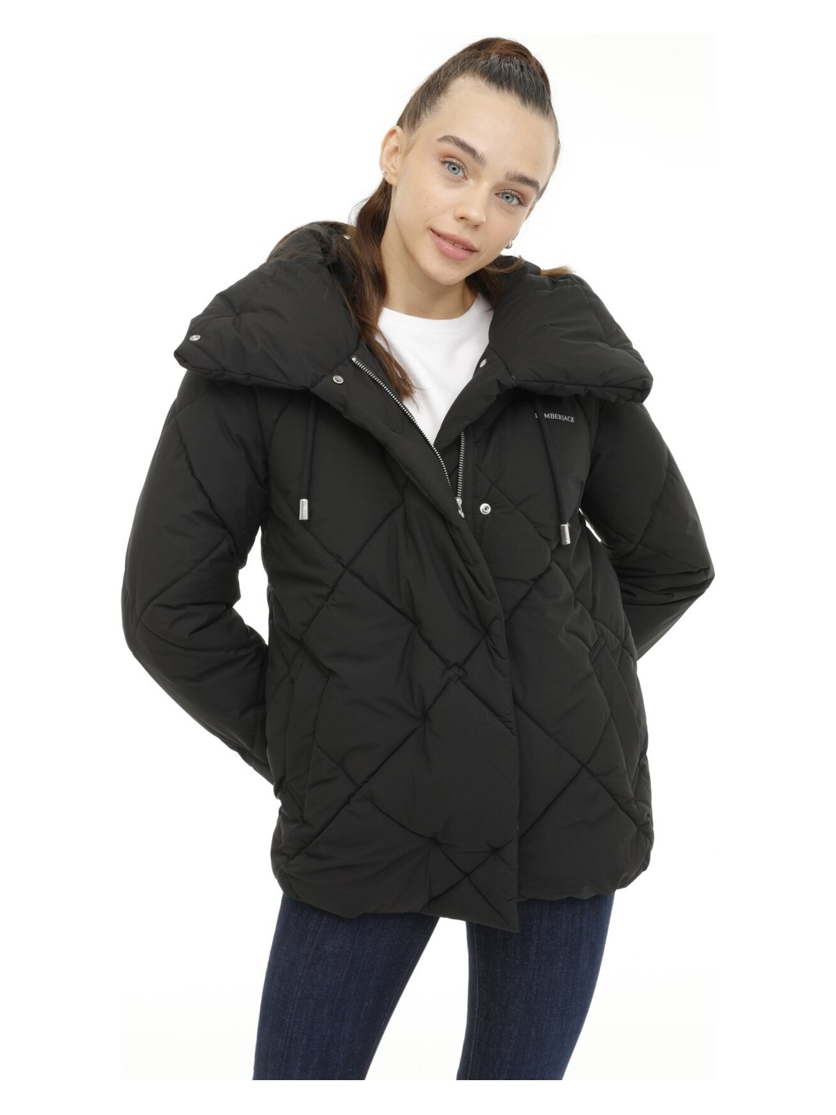 Lumberjack Wl Kelly 2GF800 3pr Siyah Kadın Kısa Kaban