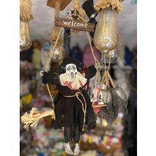 Piraye Gift Halloween Sensörlü Sesli Işıklı Welcome  Siyah