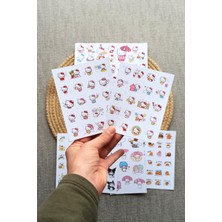 Mona Craftist 133 Adet Sanrio Karakter Sticker Seti Hello Kitty Sticker Kuromi Pompom Purin Gudetama My Melodi