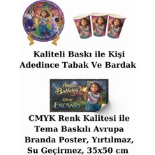 Encanto Disney Encanto  Bayraklı ve Afişli 16 Kişilik Doğum Günü Parti Malzemeleri Süsleri Seti Mxst