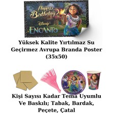 Encanto Disney Encanto  Afişli 24 Kişilik Doğum Günü Parti Malzemeleri Süsleri Seti Lxst