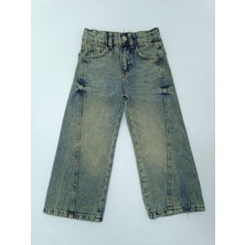 Jabber Kot Pantolon Kız Çocuk Bol Paça Sarı Renk