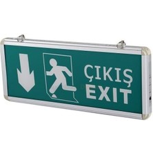 XML Dünyası Cata CT-9167 Aşağı Çıkış Exit Levhası Şarjlı Ledli
