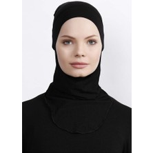 Gül Eşarp Eyüpsultan Kadın Tesettür Siyah Boyunluklu Bone (8681788060138)