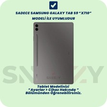 Sneezy Samsung Tab S9 SM-X710 11 Inç Kılıf Shockarmor Clear Köşe Korumalı Şeffaf Tablet Kılıfı