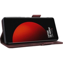 4U Sky Xiaomi 12S Için Ultra 5g Stand Özellik Donanım Dekoru Telefon Cüzdan Kılıfı Çift Manyetik Kesimler (Yurt Dışından)