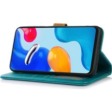 4U Sky Buzağı Dokusu Xiaomi Için Telefon Kılıfı Poco C55 4g/redmı 11A 4G/12C 4g Stand Cüzdan Telefon Kapak Işık Yeşil (Yurt Dışından)