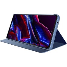 4U Sky Xiaomi Için Poco X5 5g/redmi Note 12 5g (Global)/(Hindistan)/(Çin) Görüntüle Pencere Telefon Standı Kılıfı Elektraparma Aynası Yüzey Deri Kapak Pembe (Yurt Dışından)