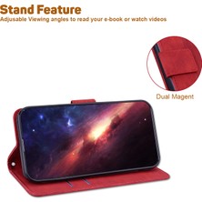 4U Sky Xiaomi Için Redmi Note 12S 4g Geometri Basılı Baskılı Düşüş Koşullu Pu Deri Cüzdan Stand Telefon Mobile Case-Red (Yurt Dışından)