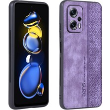 4U Sky Xiaomi Redmi Için Note 11T Pro 5g/not 11T Pro+ 5g/poco X4 Gt 5g/redmi K50I 5g, Çizgiye Döküm Anti Telefon Kılıfı Pu Deri+ Tpu Arka Kapak-Mor (Yurt Dışından)