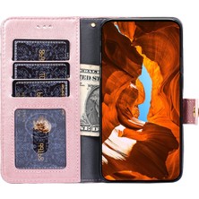 4U Sky Xiaomi Için Redmi Note 12 4g Zipper Cep Deri Telefon Kılıfı Cüzdan Stand Strap-Rose Gold ile Damla Geçirmez Kapak (Yurt Dışından)