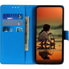 4U Sky Xiaomi Redmi Için Not 11T Pro 5g/not 11T Pro+ 5g/not 12T Pro 5g/poco X4 Gt 5g/redmı K50I 5g Litchi Doku Cüzdan Flip Case Pu Deri Stand Şok Geçirmez Tpu Koruyucu Kabuk Mavisi (Yurt Dışından)